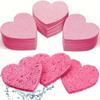 Heart Facial Sponges Set 10pcs- Soft, Reusable for Gentle Cleansing, Exfoliation & Makeup Removal