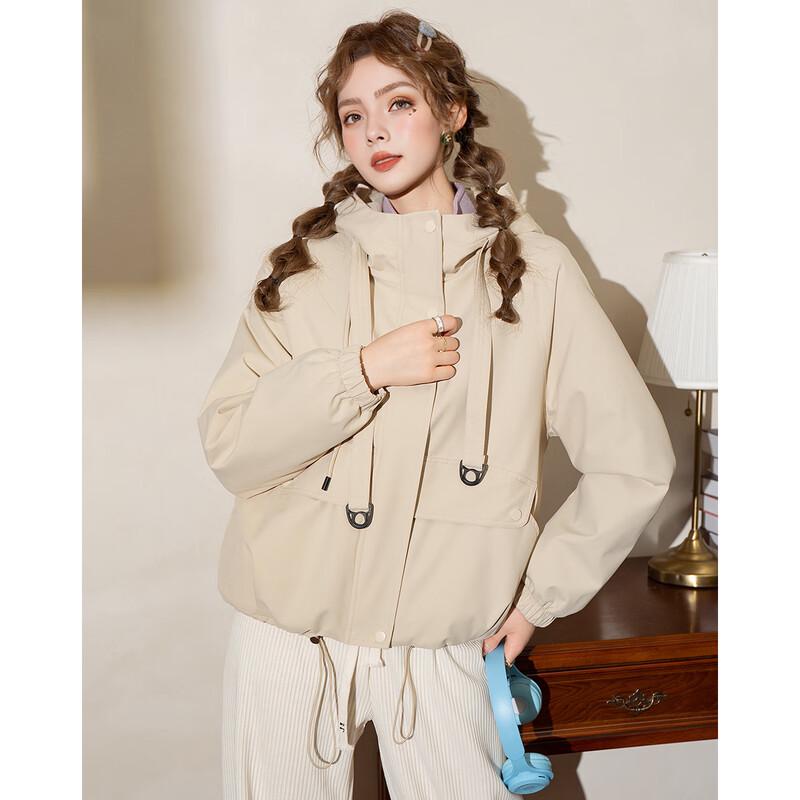 Женская короткая повседневная куртка с капюшоном TERRE BLEUE