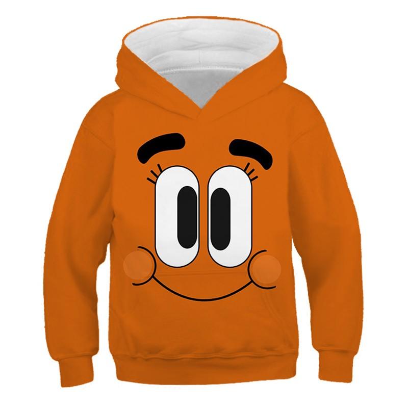 Удивительный мир Гамбола Детская комедия Комикс периферийный свитшот с капюшоном Осенняя одежда Модная универсальная толстовка с капюшоном