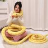 Large Simulation Golden Python Doll Plush Toy Zodiac Snake Big Python Doll Tricky Spoof Doll