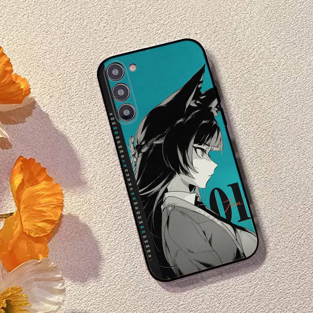 Чехол для телефона Hoshimi Miyabi из игры ZZZ, черный силикон, мягкий, для Samsung Galaxy A73, A72, A71, A70, A53, A52, A51