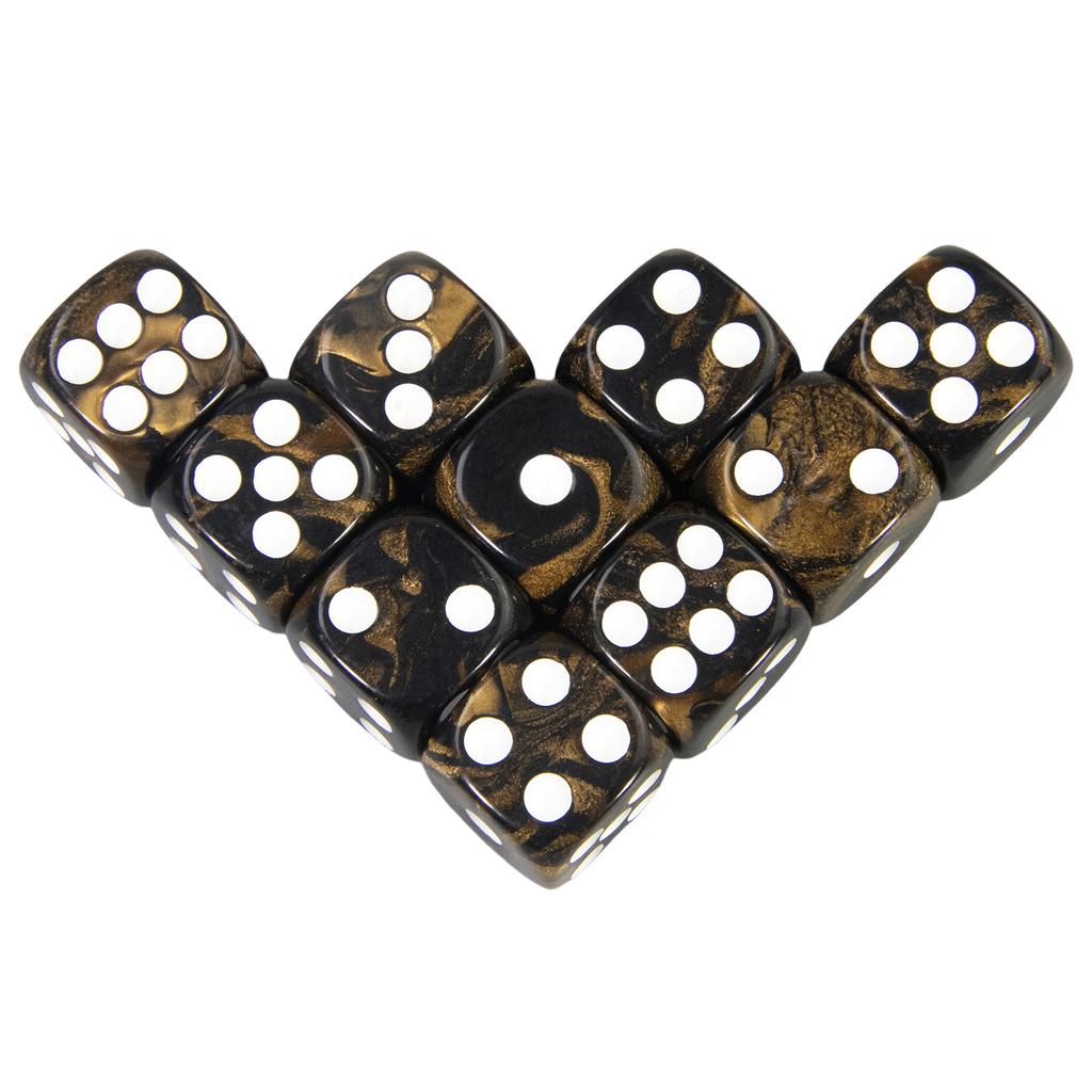 10Pcs Polyhedral Dices Set 6 Sided D6 16mm for DND Props Games Party Accessaries Mixed Color Dices