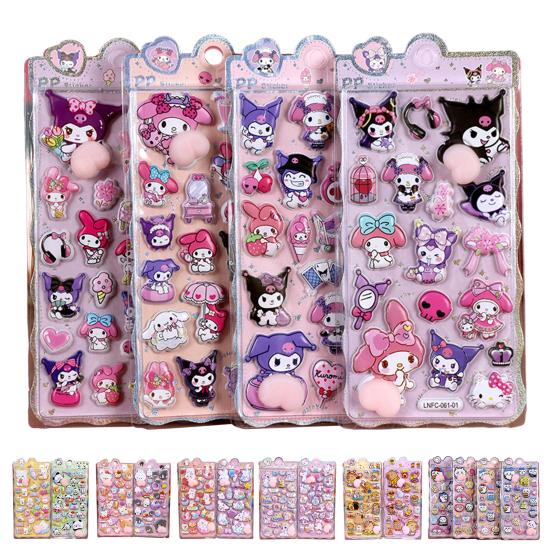 3D Пухлые Наклейки Панда Кролик Медведь Животное Сквиши Наклейки для Детей Милые Наклейки Пузырьки для Поделок Декор для Чехла Телефона