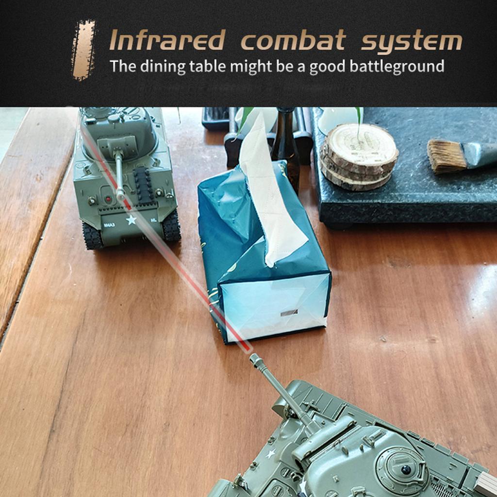 2pcs 2.4Ghz Remote Control Military Truck Remote Control Tank Remote-controlled Tank Vehicle with