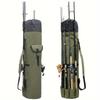 Green Fishing Rod Bag, Durable Folding Fishing Gear Handbag, Multi-functional Large-capacity High-quality Fishing Rod Box.