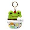 Pickles the Frog Retro Cafe Mascot Matcha Anmitsu 211026-25 H8 X W7.5 X D6.5cm
