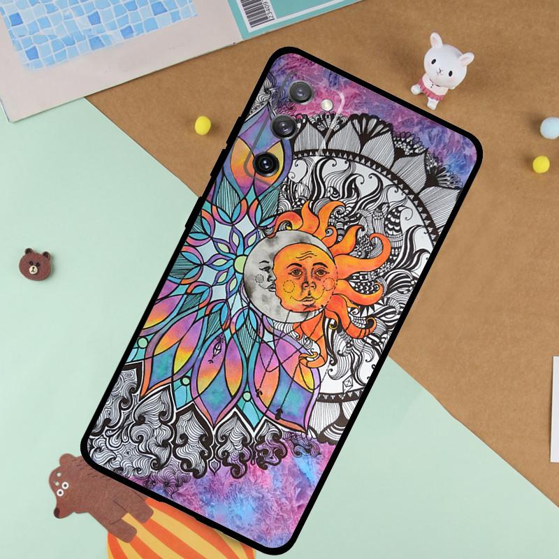 Indie Hippie Art Soft Case For Samsung Galaxy S25 Ultra S9 S10 S20 FE S21 S22 S23 Plus S24 Ultra Funda Cover