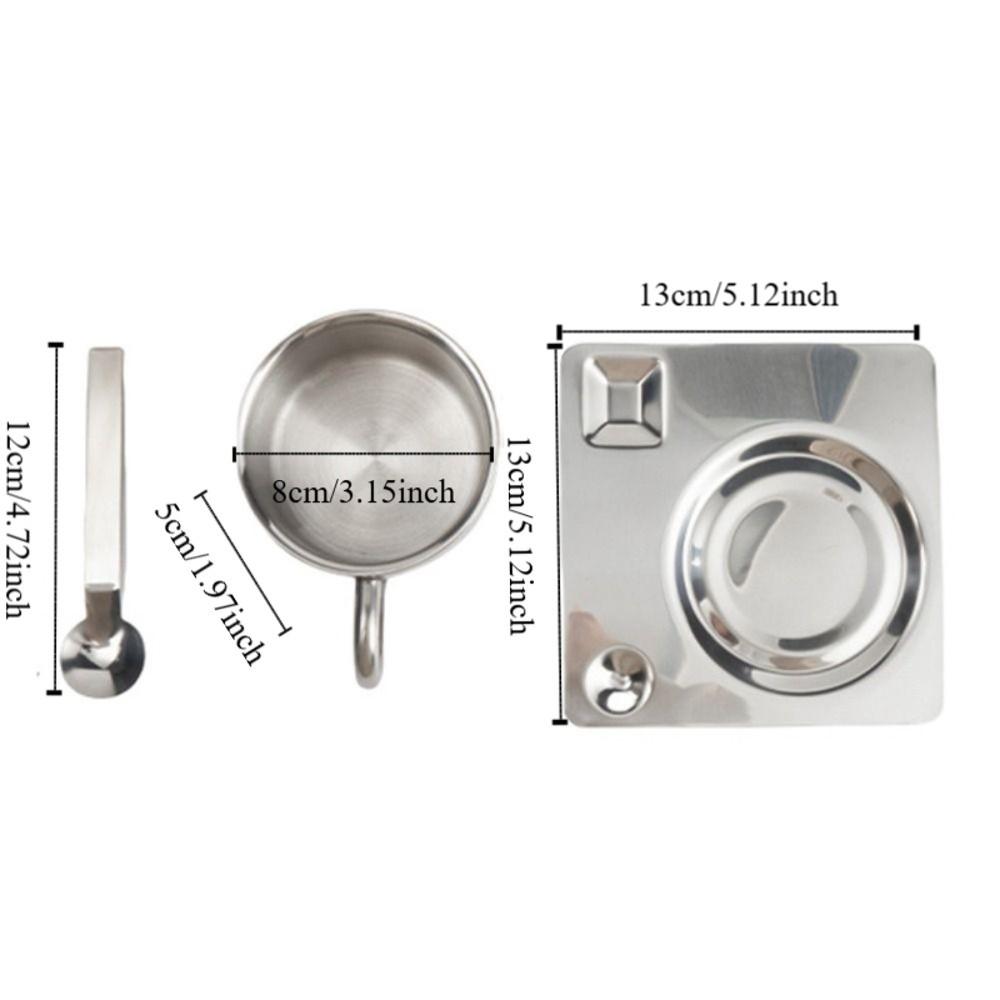 Heat Resistant Tea Cup Set 304 Stainless Steel Water Cup High-end Coffee Mug  Cafe