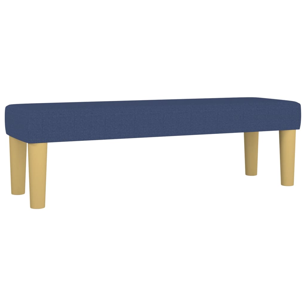 Box Spring Bed with Mattress Blue 200x200 cm Fabric