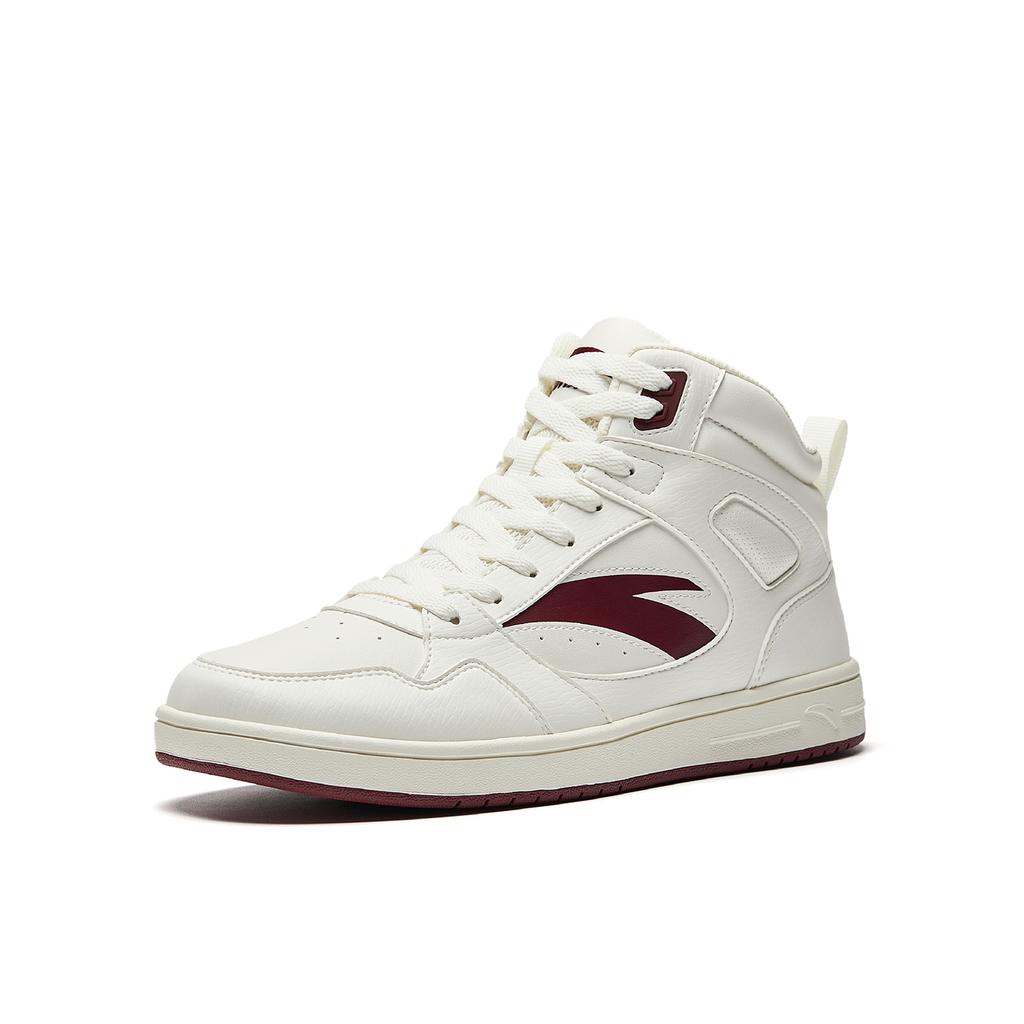 Anta Year 2 Retro Red Simple Versatile Urban Commuting High Top Skate Shoes Men Sneakers White 912548011-2