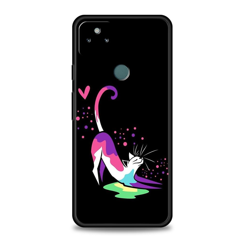 Colorful Cat Design Phone Case Cover for Google Pixel 10 9 8 7 6 9A 8A 7A 6A Pro Shockproof Soft TPU 10 Pro XL Shell Fundas Bags