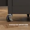 Kitchen Cart With Drawer Adjustable Cabinet And Towel Rack Wooden 67x48x86.5 Cm Black And Oak