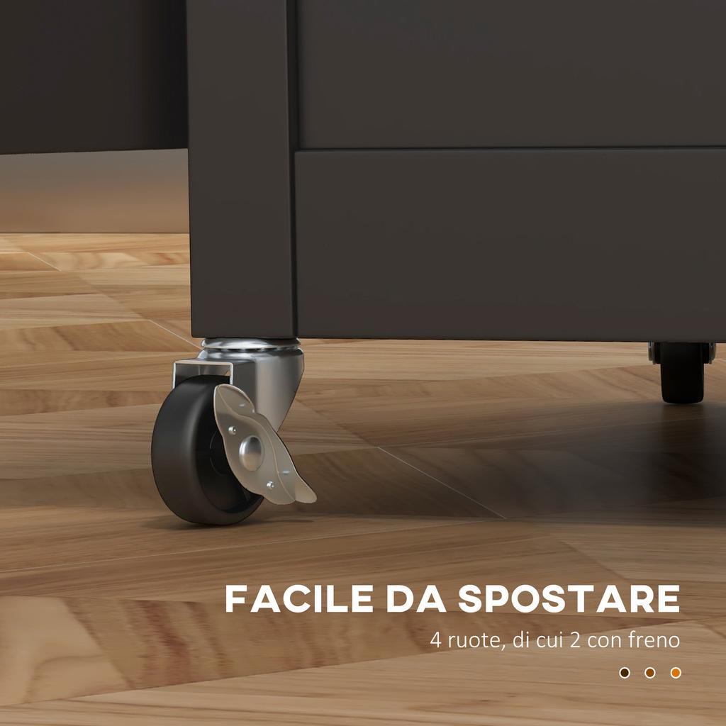 Kitchen Cart With Drawer Adjustable Cabinet And Towel Rack Wooden 67x48x86.5 Cm Black And Oak