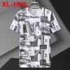 Мужские футболки большого размера 10XL Летняя модная футболка с графическим принтом Короткий рукав Круглый вырез Топы Мужские Большого размера 8XL 9XL Футболка