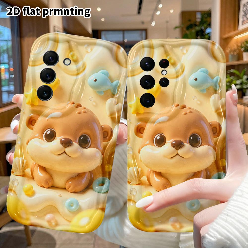 Phone case: 2D flat, suitable for Samsung Galaxy A34 A35 M05 M06 S20 S22 S21 FE Plus 5G protective case, gradient little panda, perfect holiday gift f