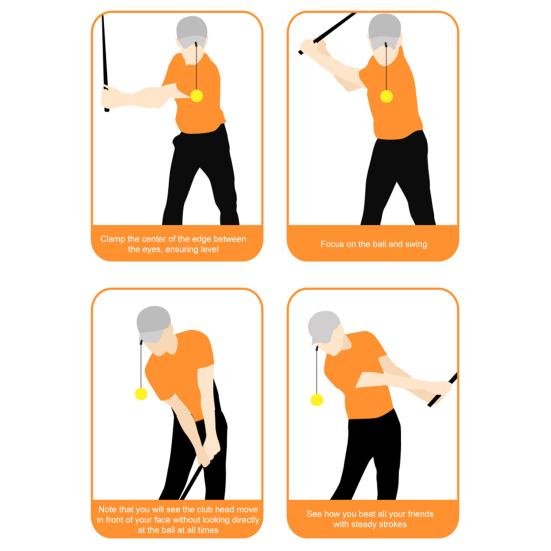 Golf Swing Trainer Ball Swing Posture Correction Golf Training Aid Arm Forearm Elbow Posture Teaching Practice Equipment for Men Women