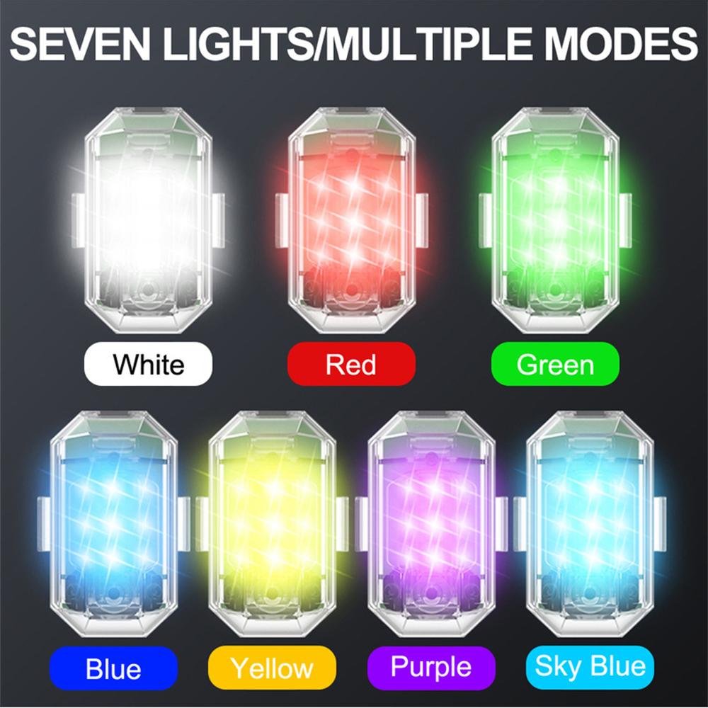 7 Colors USB Rechargeable High Brightness Wireless LED Strobe Lights with Remote