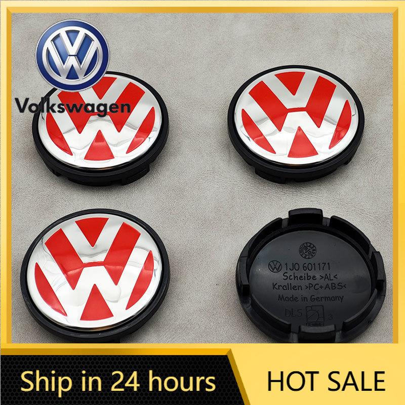 2026 Новые Для VOLKSWAGEN VW 4 шт. 56 мм Красные Центральные Колпачки Колес Автомобиля Колпачки Ступицы Дисков Для VW Volkswagen Golf Jetta Bora Polo Santana Cross