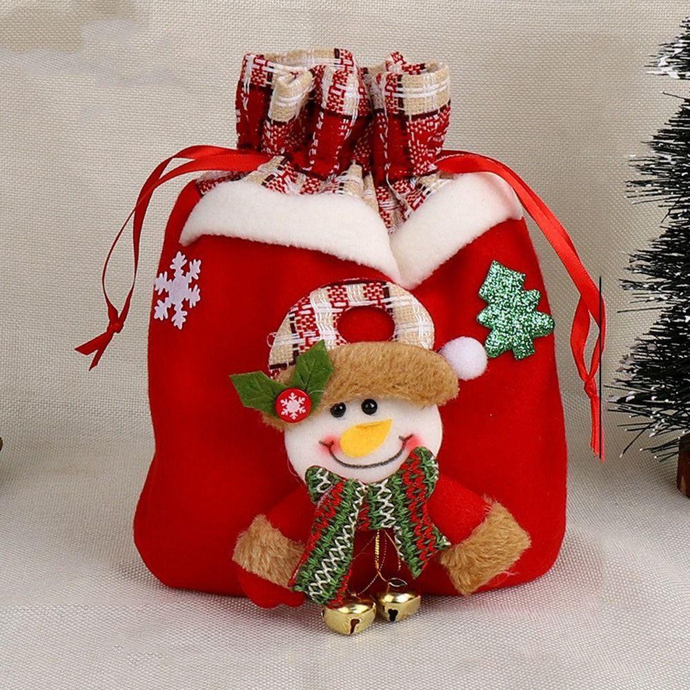 Snowman Elk Hanging Bag Storage Bags Kids Candy Bags Christmas Handbags Christmas Tree Ornaments