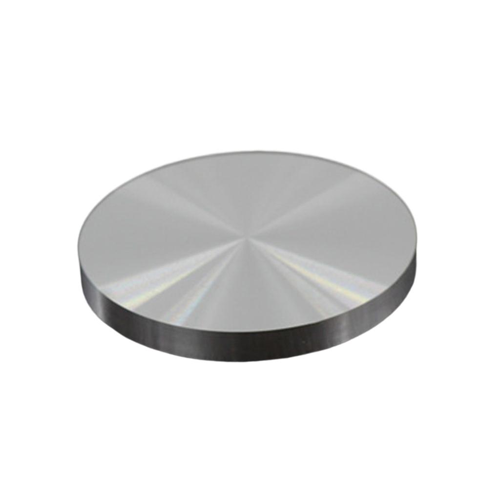 Solid Glass Round Table Leg Aluminum Disc Silver Tone for Glass Table Tea Tables