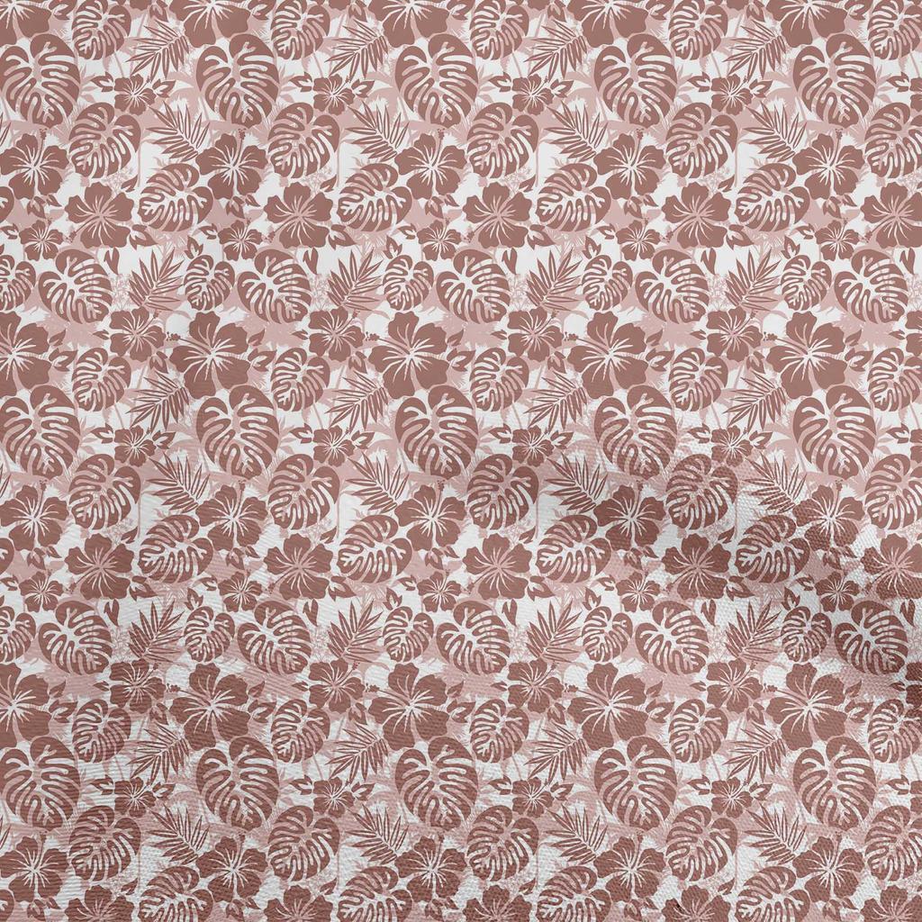 oneOone Cotton Flex Brown Fabric Tropical Sewing Material Print Fabric By The Yard 40 Inch