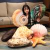 Creative Simulation Shell Starfish Pillow Plush Toy Conch Clam Oyster Doll Home Pillow Muppet Doll