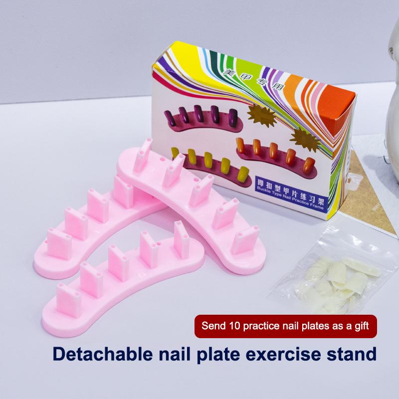 3 шт. лот накладные ногти для практики дизайна ногтей стенд инструмент и 10 шт. накладные ногти маникюрный набор инструментов для дизайна ногтей