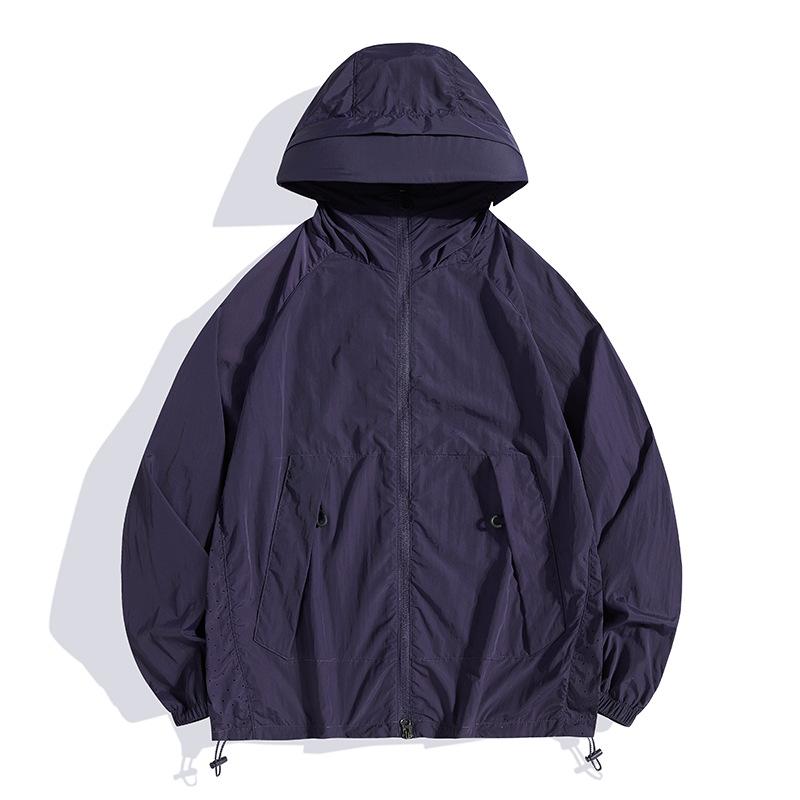 Outdoor skin trench coat men's sunscreen clothing women's printing thin jacket waterproof printing team building clothing