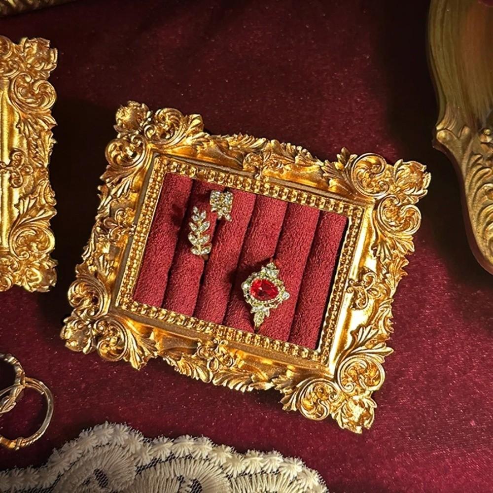 Velvet Jewelry Display Stand Photo Frame Photo Frame Ring Tray Photography Display Item Prop