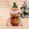 Christmas Decoration Supplies Linen Bag Cartoon Three-Dimensional With Bell Closing Gift Bag Candy Bag