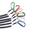 Outdoor Elastic Climbing Steel Wire Anti-lost Spring Rope Carabiner Lanyard Fishing String