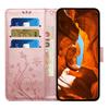 For iPhone 16 Plus Case Wallet PU Leather Butterfly Floral Phone Cover with Strap