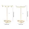 Adjustable Earring Storage Rack Modern Jewelry Stand with Tray and Bracket Support Jewelry Presentation Shelves