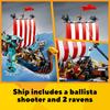 LEGO Creator Viking Ship and Midgard Snake 31132 Строительный набор для мальчиков и девочек 3 в 1 для детей от 9 лет и старше (1,192 шт.)