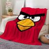 Playful Angry Birds Game Throw Cozy Soft Flannel Throw Lightweight Skin-Friendly for Sofa Bed Office & Travel