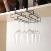 Two Rows Wine Glass Hanging Rack Lightweight Kitchen Storage Shelf Cabinet Storage