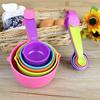 5Pcs/Set Colorful Spoons Nesting Flour Mixing Measuring Baking Cups Kitchen Tool