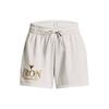 Project Rock Johnson Everyday Letter Animal Embroidery Lace-Up Straight Leg Shorts Women Shorts Clay-White 1380189-114