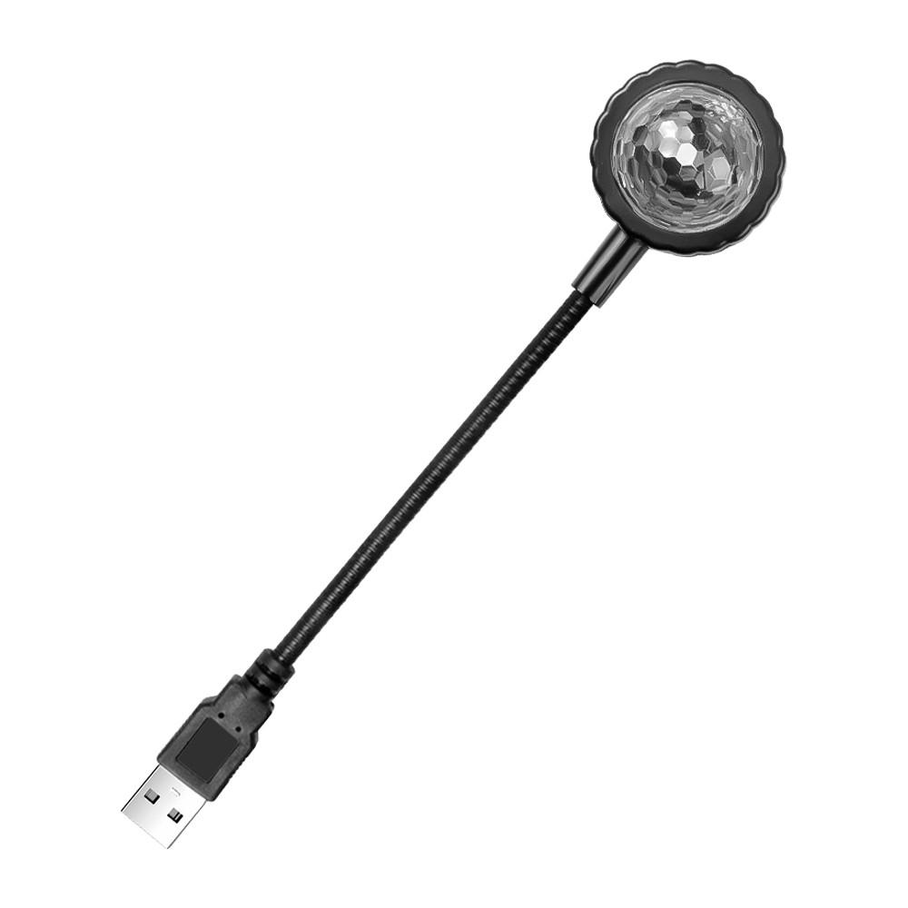 3 Вт Автомобильные атмосферные огни Автомобильный проектор на крышу Свет DJ Light Дискотека Вечеринка Окружающая декоративная лампа USB-порт RGB Авто украшения Звуковые огни