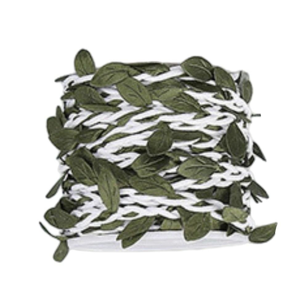 10M/Roll Boho Style Burlap Leaf Ribbon Natural Jute Rope Vine Simulation Vine Gift Decoration