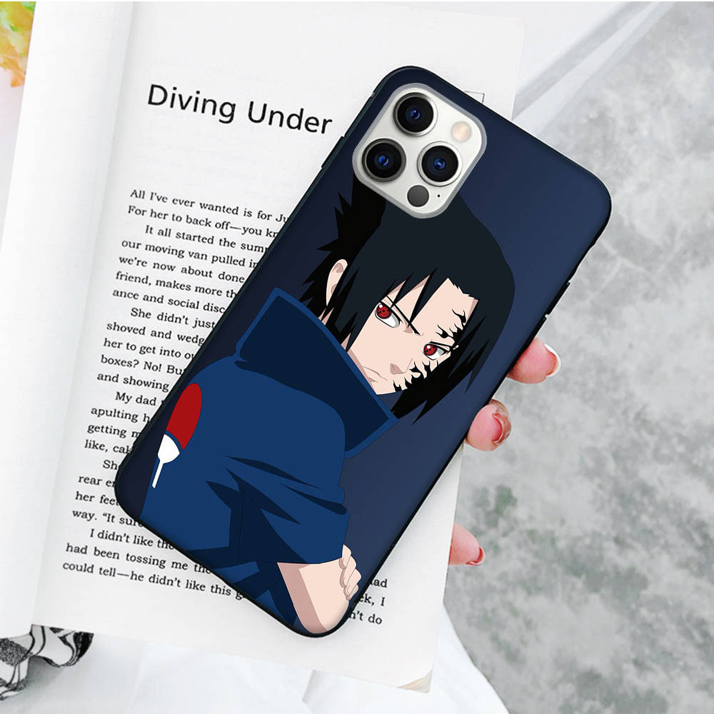 JW74 Наруто Саске черный мягкий чехол для Samsung Note 20 Lite S24 Ultra S23 A03 A05 A06 A11 A71 A15 A16 A13 A24 A25 A33 A52 A53 A50 M55 M35 Plus