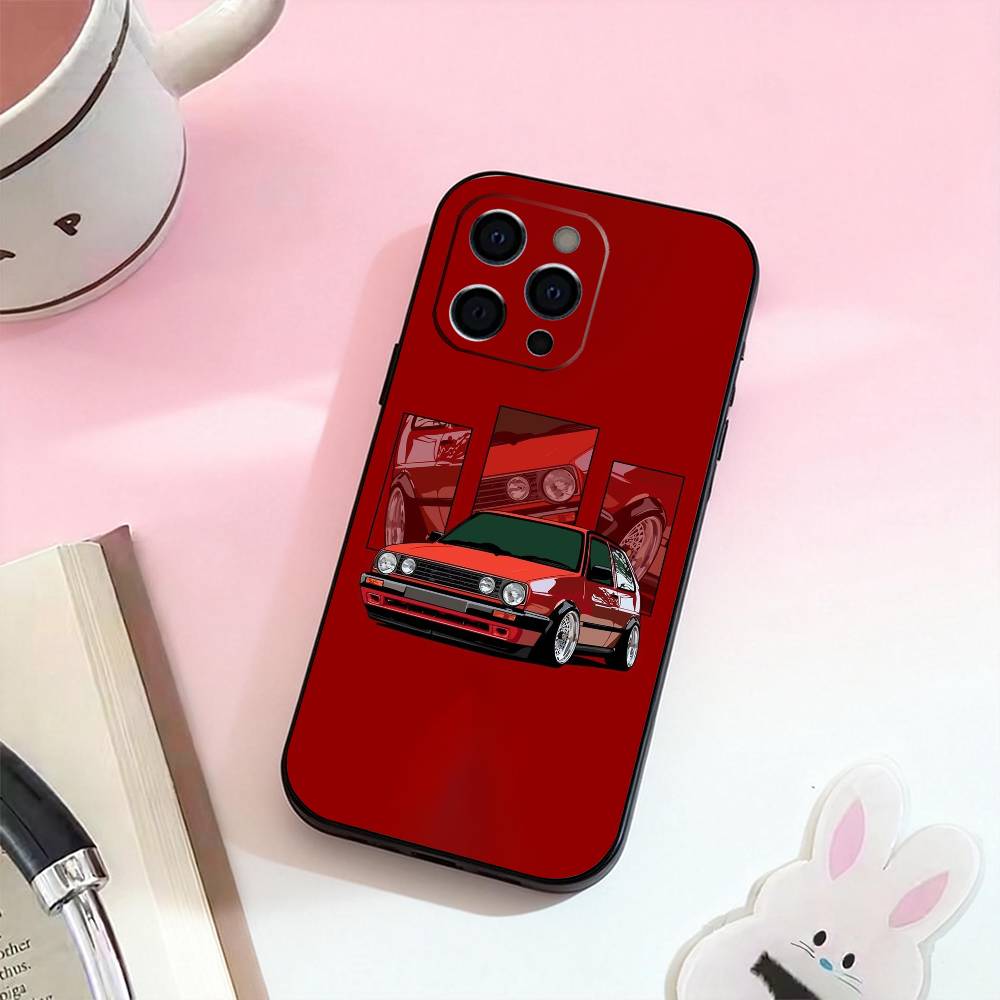 Крутой чехол для телефона G-Golf Car, силиконовый, мягкий, для iPhone 17, 16, 15, 14, 13, 12, 11, XS, Plus, Pro, Max