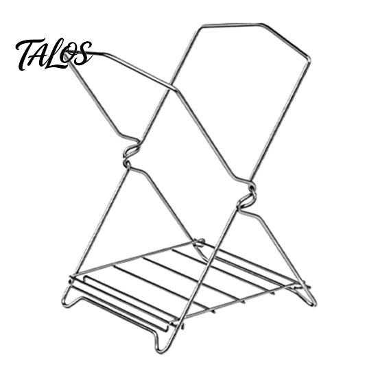 Stainless Steel Trash Bag Stand Holder, Foldable Space Saving Stable Garbage Multipurpose Folding Rack Stand, Portable Food Waste Collector