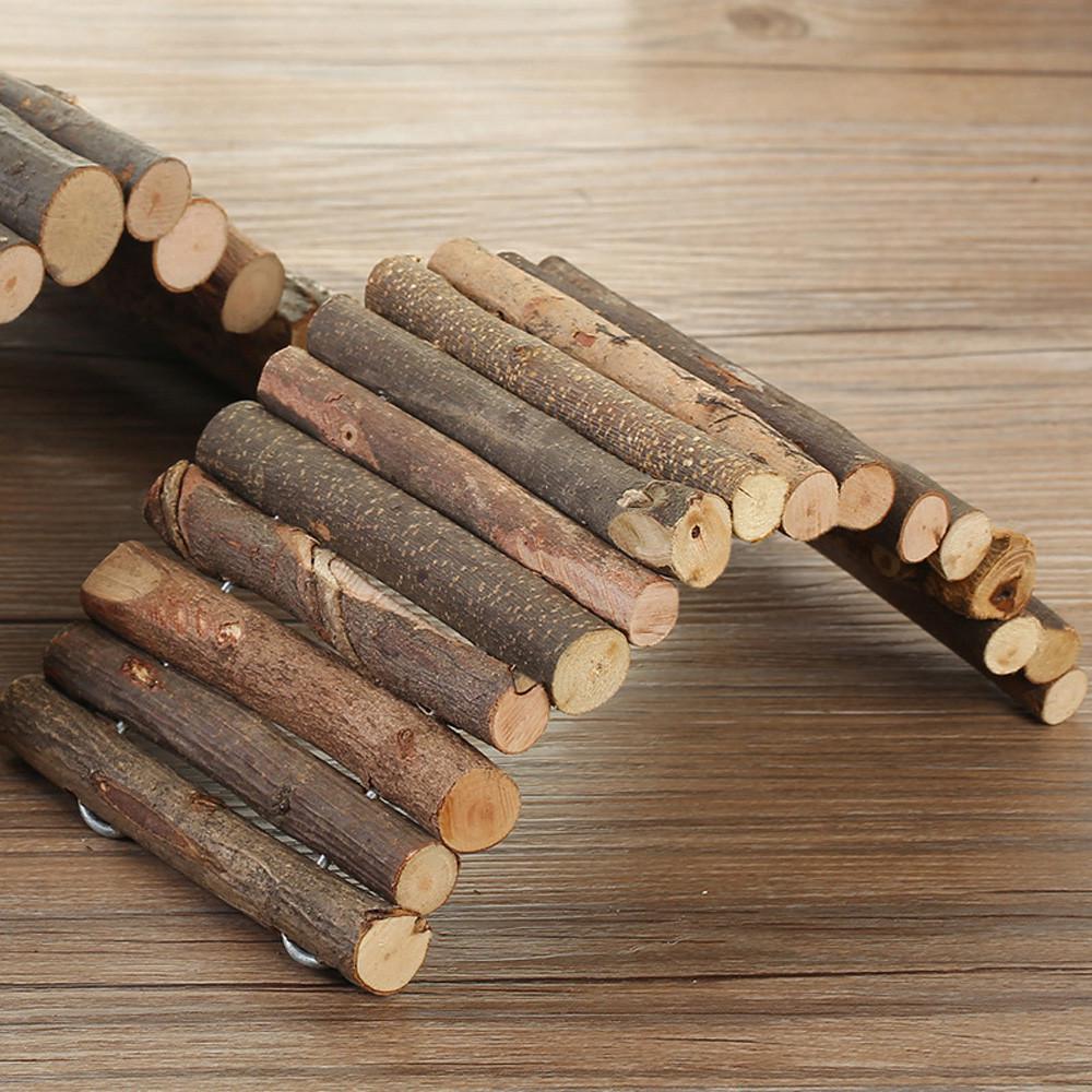 Hamster Ladder Wooden Pet  Toy Hamster Guinea Pig Parrot Fence