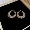 Круглые геометрические серьги-кольца Золото Серебро Женские украшения Модные серьги-кольца для ушей Вечеринка