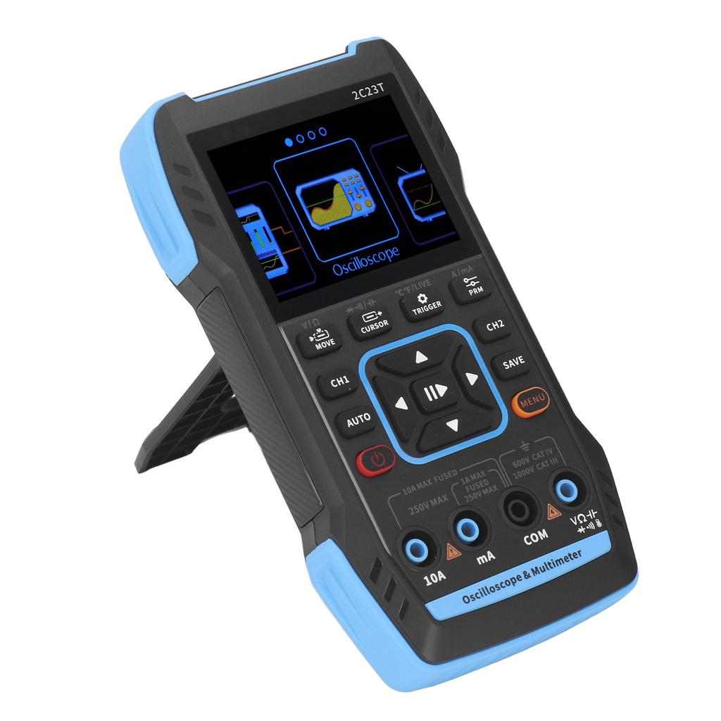 Осциллограф-мультиметр, генератор сигналов, 3 в 1, двухканальный, 2,8-дюймовый HD ЖК-цифровой дисплей