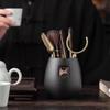 Набор "Шесть Мудрецов" для чайной церемонии Кунг-фу из черного дерева