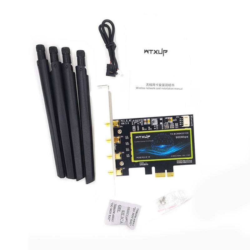 Band k Card BCM94331CD Беспроводная Wi-Fi PCIE-карта Bluetooth-совместимый адаптер 4.0 900 Мбит/с для настольного ПК