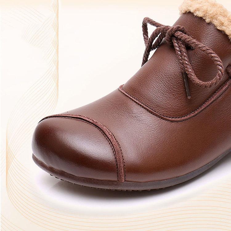 Женская зимняя мягкая теплая обувь, женские нескользящие однотонные хлопковые туфли на плоском каблуке большого размера