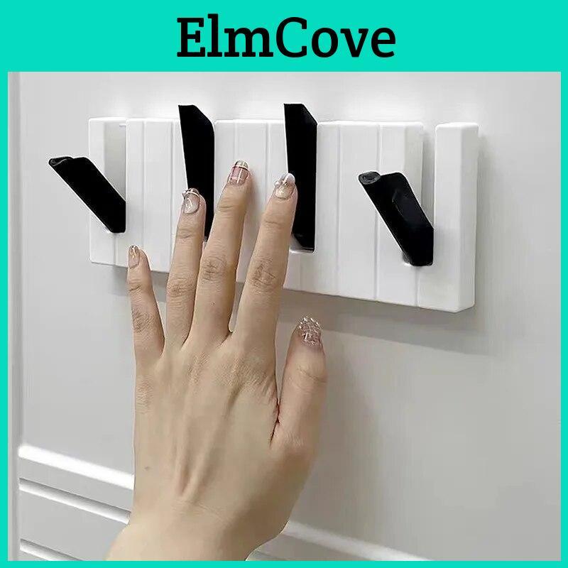 Punchfree Piano Wallmounted Hook Creative Doorback Storage Rack Home Folding Coat Hat Porch Key Holder Sundries Organizer